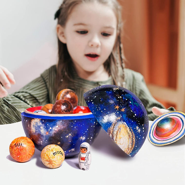 Planeten-Set aus Holz – Lernspielzeug für Kinder