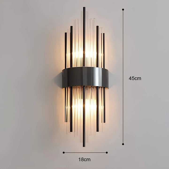 Skanto | Vegglampe med krystaldekor