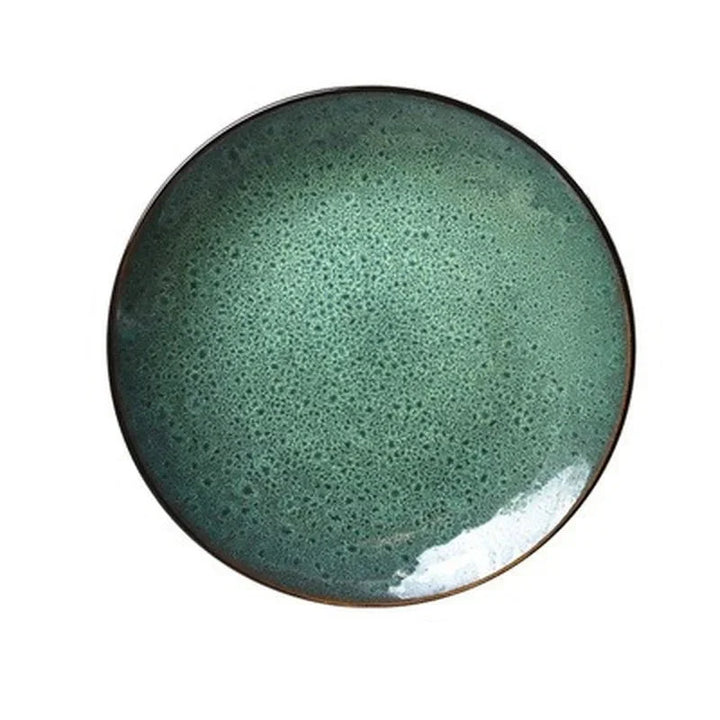 Malachite green ceramic plate and bowl porcelain dinner plate | Skanto