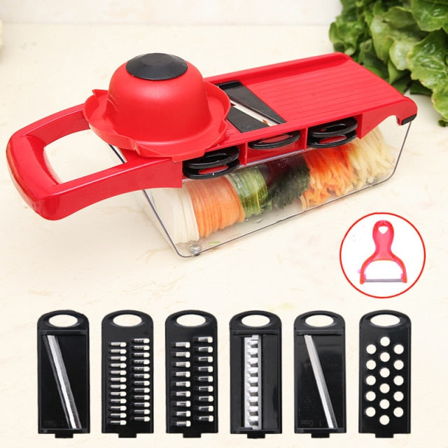 Mandoline Cutter Slicer Profesjonell Rivejern Med Justerbare Blader | Skanto