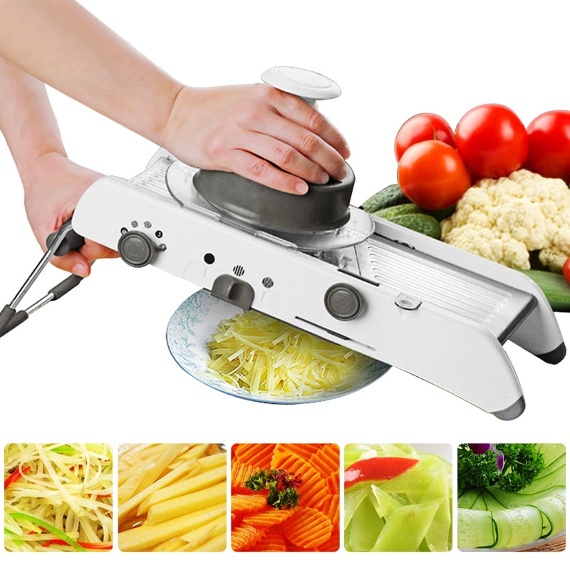 Mandoline Cutter Slicer Profesjonell Rivejern Med Justerbare Blader | Skanto