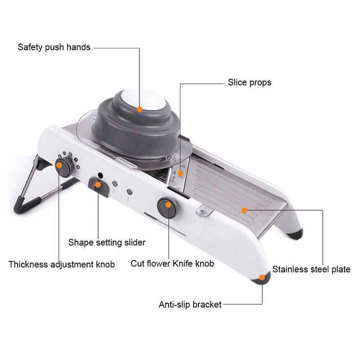 Mandoline Cutter Slicer Profesjonell Rivejern Med Justerbare Blader | Skanto