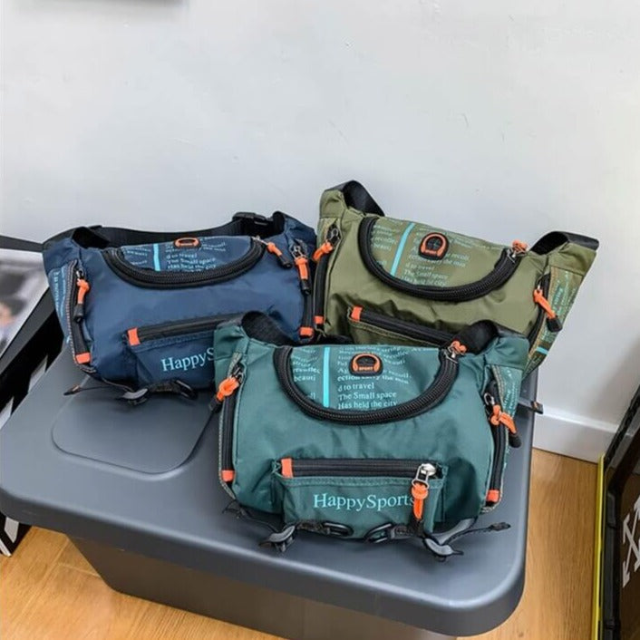 Vannbestandig herre midje- og crossbody-veske – Flerveis reise- og friluftspakke | Skanto