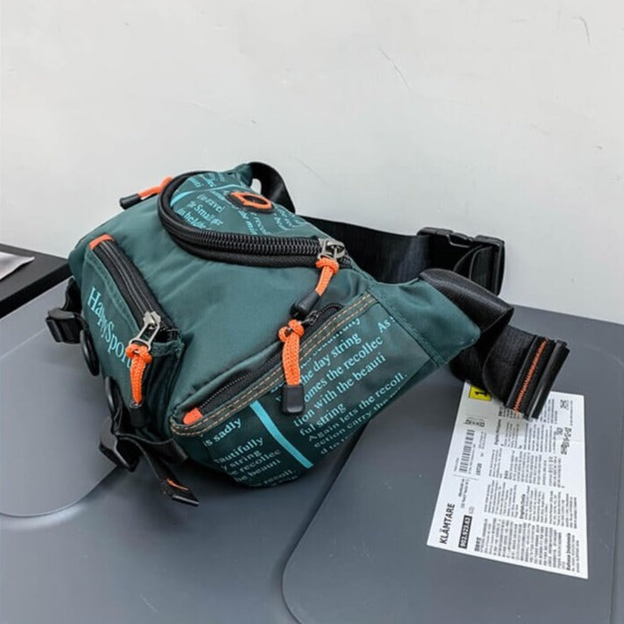 Vannbestandig herre midje- og crossbody-veske – Flerveis reise- og friluftspakke | Skanto