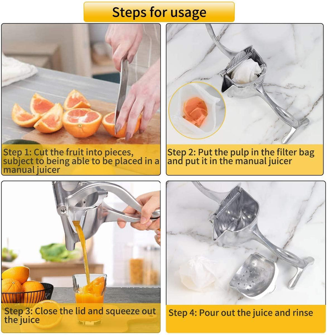 Manuell Juice Squeezer Håndtrykk Juicer Kjøkken Fruktverktøy | Skanto