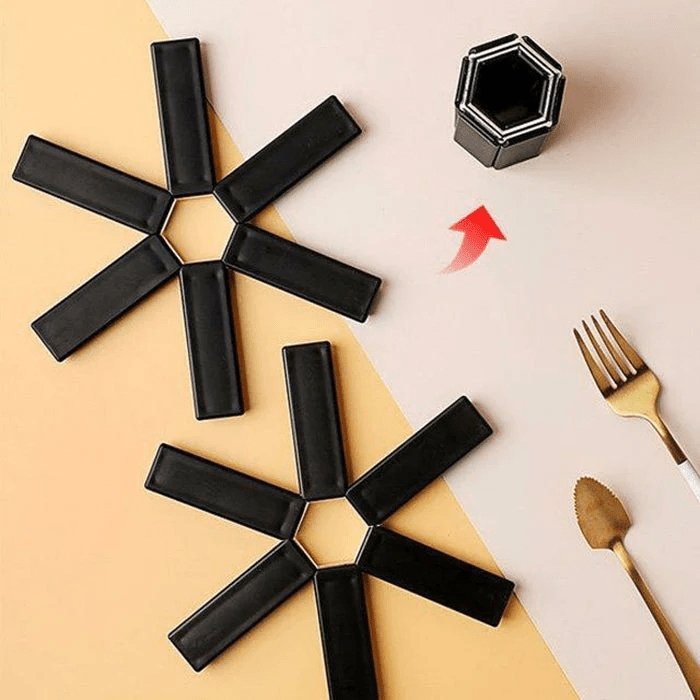 Skanto | Varmeresistente sammenleggbare coasters - 4 stykker for sikkerhet og stil