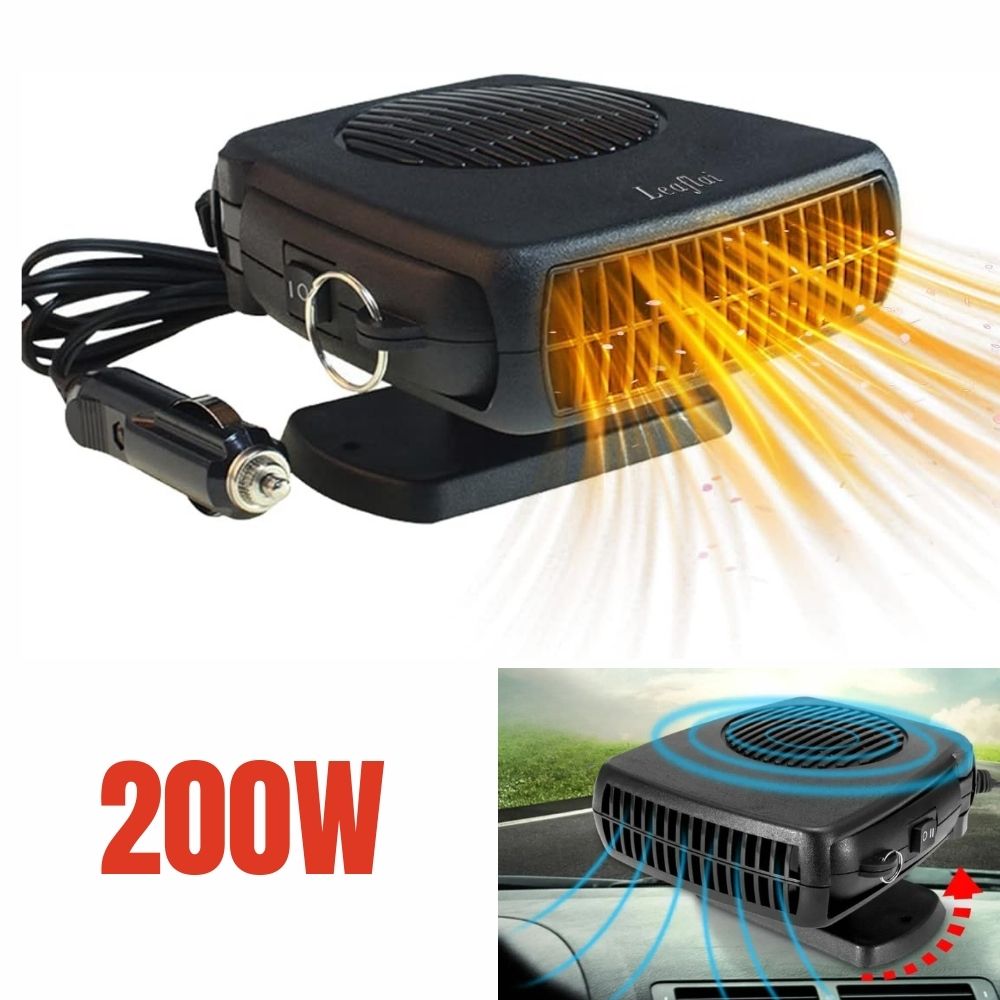 Skanto | TurboHeat | 12V Bilvarmer – 150W/300W Keramisk Viftevarmer, Bærbar Bilavfukter & Varmer