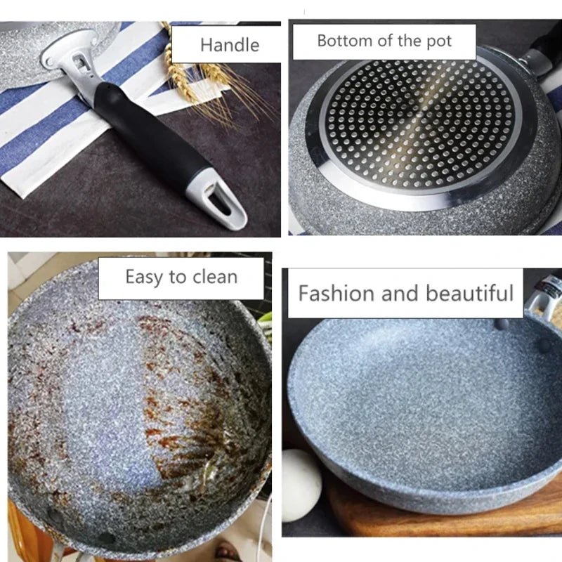Medisinsk stein Non Stick Stekepanne Wok Panne Induksjon Gass Komfyr Koker | Skanto