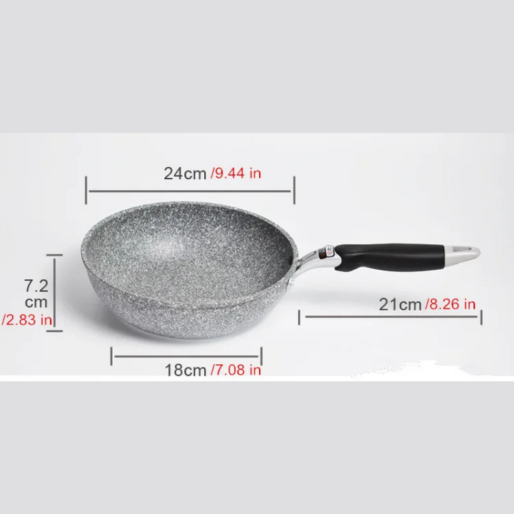 Medisinsk stein Non Stick Stekepanne Wok Panne Induksjon Gass Komfyr Koker | Skanto