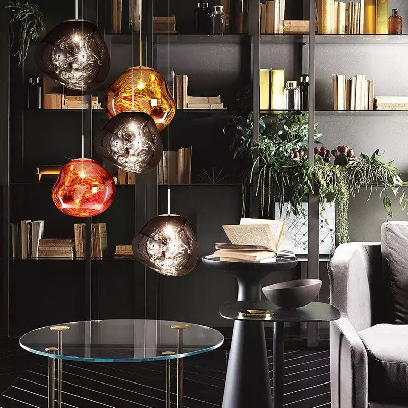 Skanto | Kunstnerisk Hengelampe av Smeltet Glass Moderne og Elegant Belysning for Innendørs