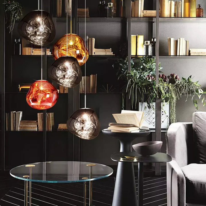 Skanto | Kunstnerisk Hengelampe av Smeltet Glass Moderne og Elegant Belysning for Innendørs
