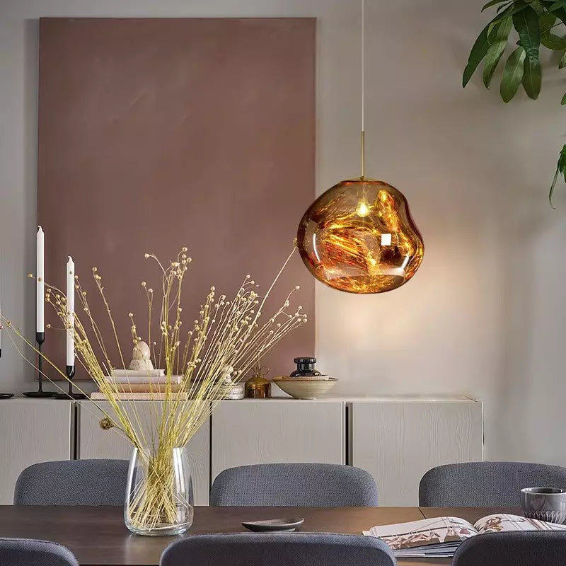 Skanto | Kunstnerisk Hengelampe av Smeltet Glass Moderne og Elegant Belysning for Innendørs