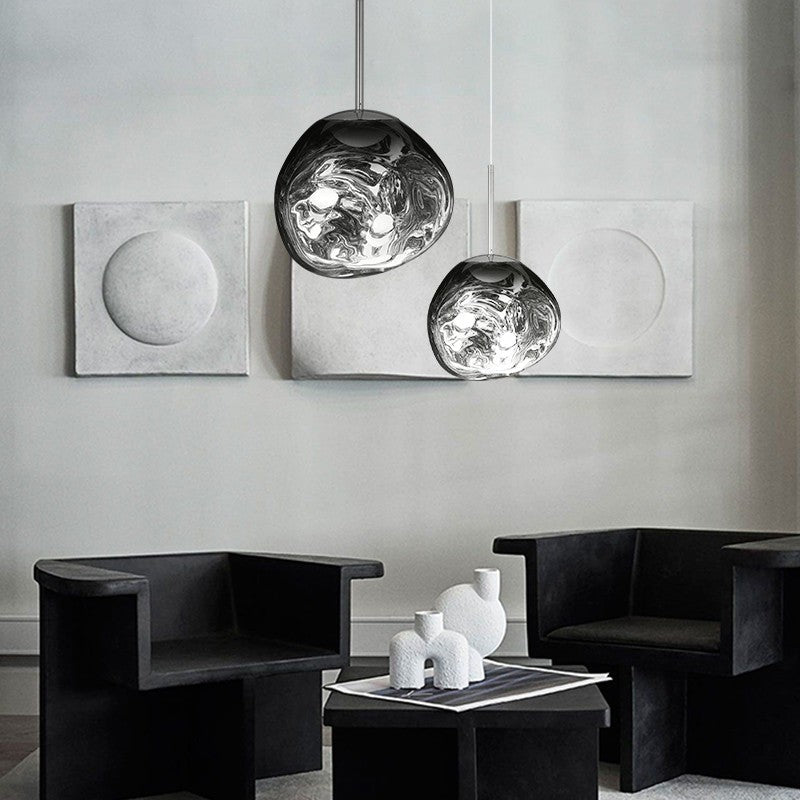 Skanto | Kunstnerisk Hengelampe av Smeltet Glass Moderne og Elegant Belysning for Innendørs