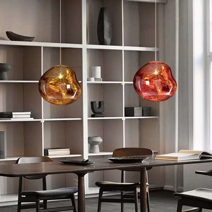 Skanto | Kunstnerisk Hengelampe av Smeltet Glass Moderne og Elegant Belysning for Innendørs