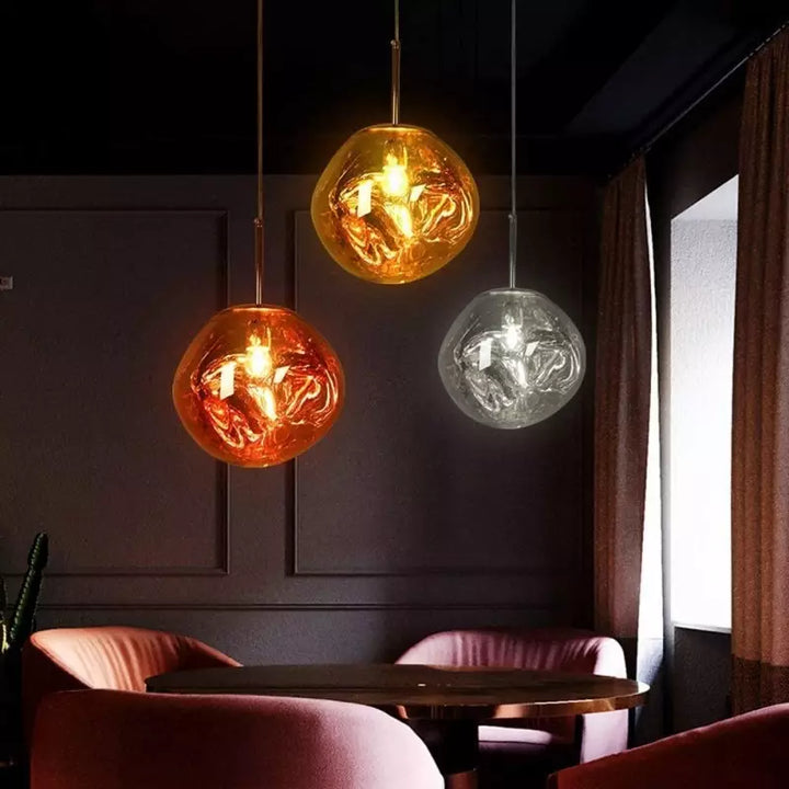 Skanto | Kunstnerisk Hengelampe av Smeltet Glass Moderne og Elegant Belysning for Innendørs