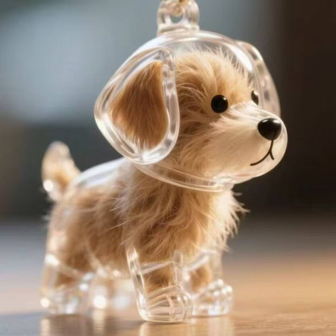 Minnesmykke i pels i hundeform Skanto
