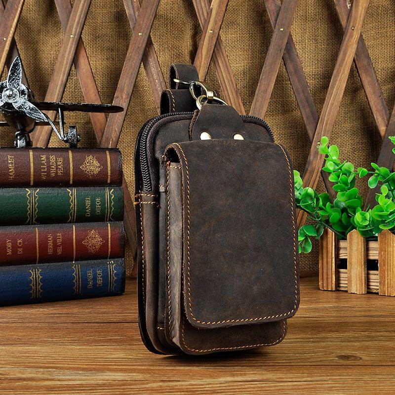 Skanto | Elegant lærbelte-pouch for menn