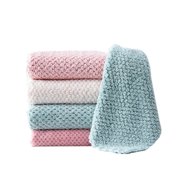 Mikrofiber Rengjøringsklut Vannabsorpsjon Kjøkkenkluter Håndkle | Skanto