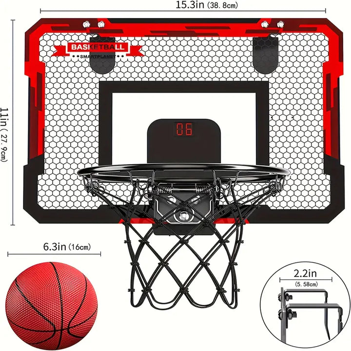 Skanto | Mini Basketball Ramme med Elektronisk Poengtavle - BouncePro