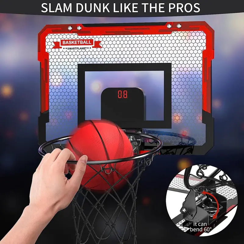 Skanto | Mini Basketball Ramme med Elektronisk Poengtavle - BouncePro