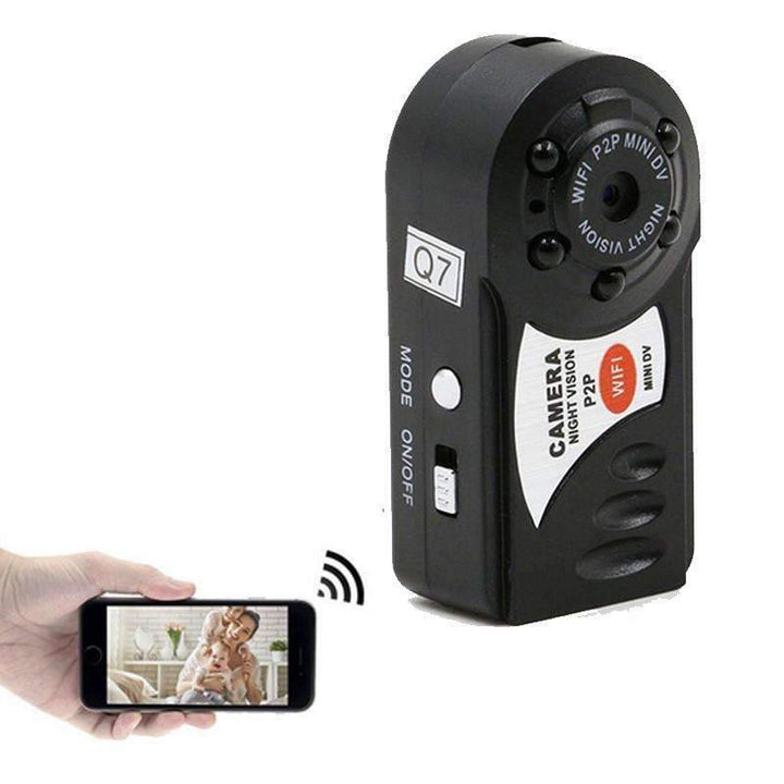 Skanto | Q7 Mini Camcorder - Videoopptaker Infrarød & Nattvisionskamera Bevegelsesdeteksjon