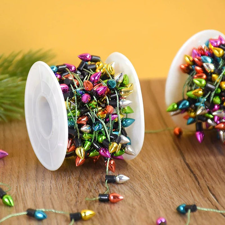 Skanto | Mini Fargerik Julepære Lyskjede – Festlige Hjem- og Tredekorasjoner for Jul og Nyttårsmagi