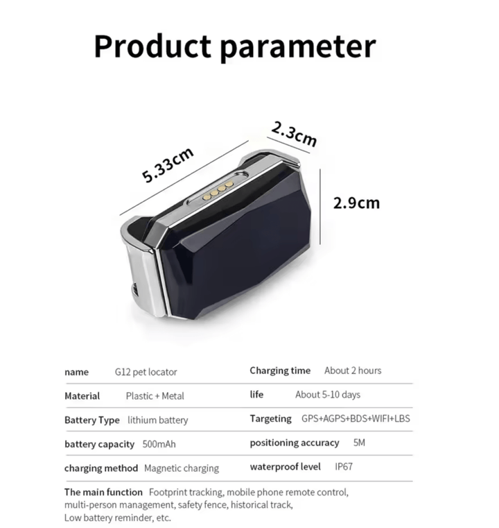 Skanto | Mini GPS Tracker G12 – Sanntidsporing for sikkerhet & trygghet