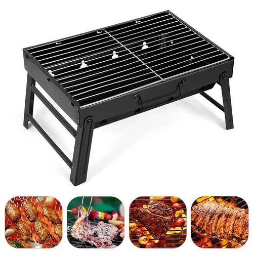 Minigrill i rustfritt stål verktøysett bærbar utendørs campinggrill | Skanto