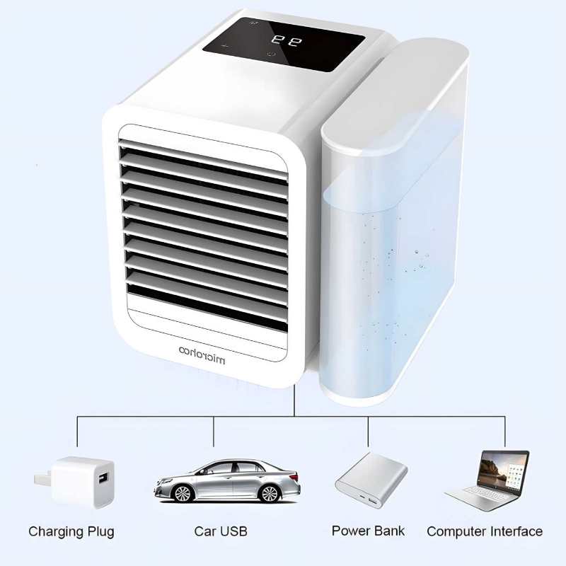 MicroCool Mini Air Conditioner Bærbar Fordampende Sumpkjøler med 1000ml Vanntank | Skanto