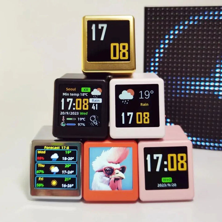 Mini Smart WIFI Multifunksjonsklokke i Stilig Plast | Skanto