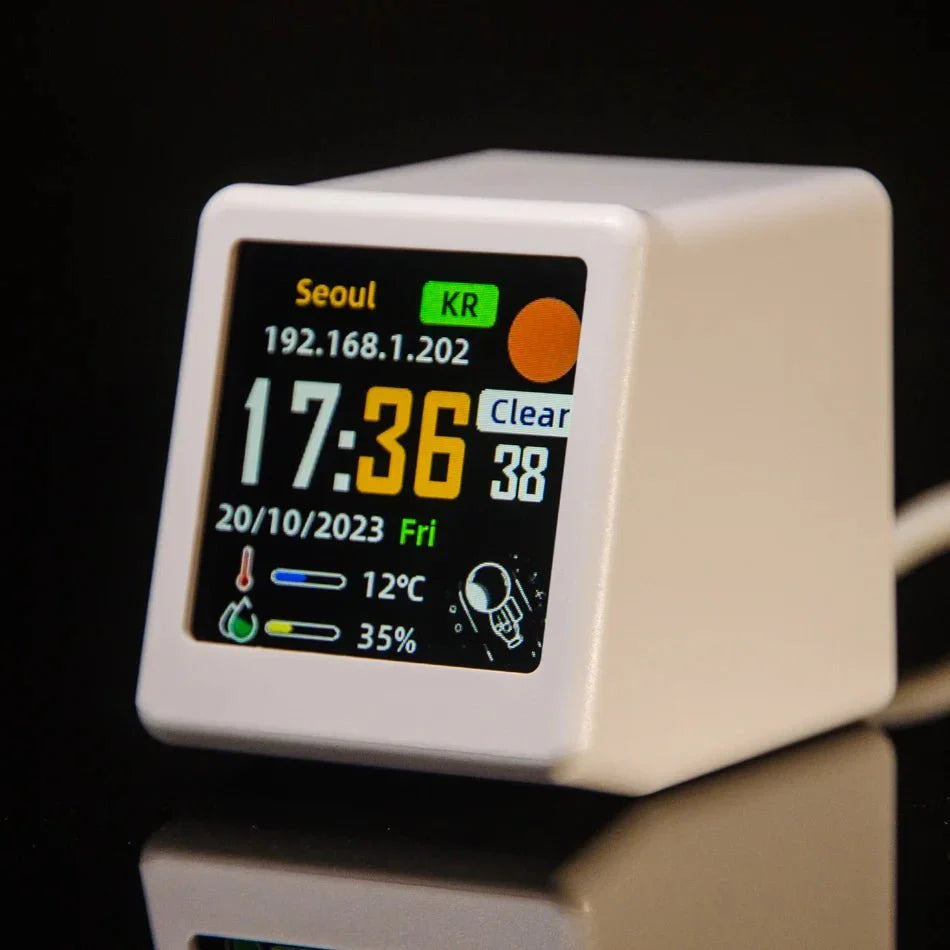 Mini Smart WIFI Multifunksjonsklokke i Stilig Plast | Skanto