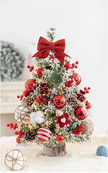 Skanto | Mini Bordtop Adventstre med LED Lys – 45CM Festlig Dekor for Hjem, Kontor & Fester