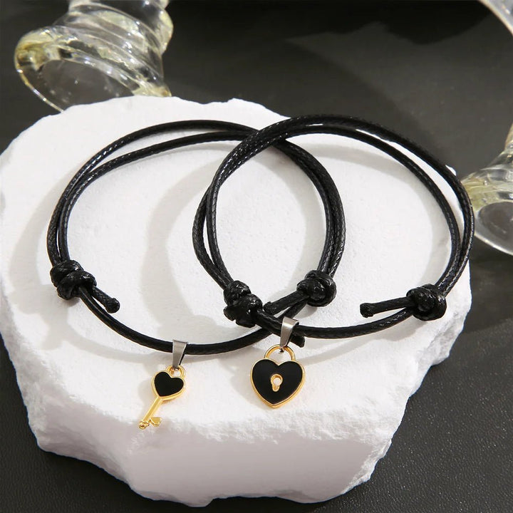 Skanto | Minimal Lås & Lås Par Armbånd