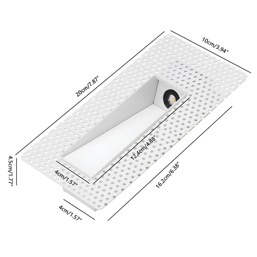 Skanto | LED Innfelt Vegglamper | Bevegelsessensor. Energisparende & Ideell for Gang. Stuer. og Soverom.