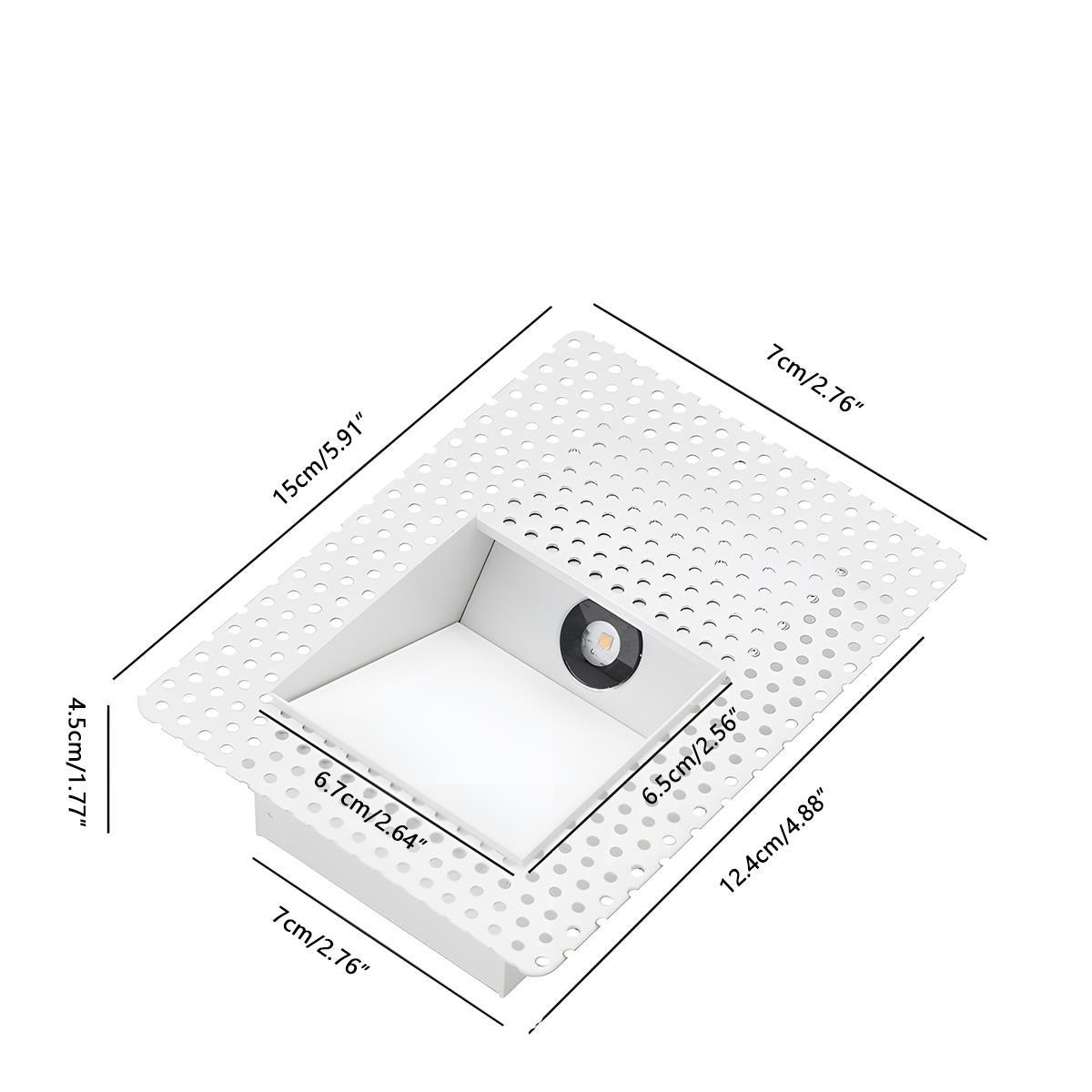 Norvo | LED Innfelt Vegglamper | Bevegelsessensor. Energisparende & Ideell for Gang. Stuer. og Soverom.