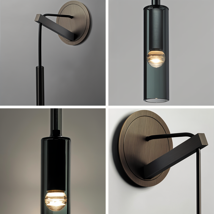 Skanto | Minimalist Vegglampe med Røykglass - Orvane