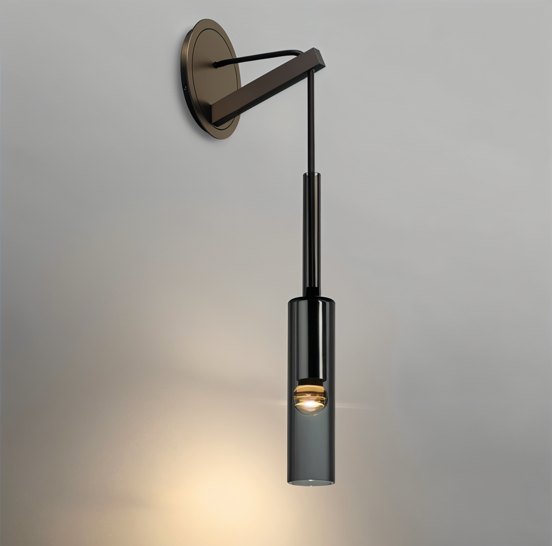 Skanto | Minimalist Vegglampe med Røykglass - Orvane