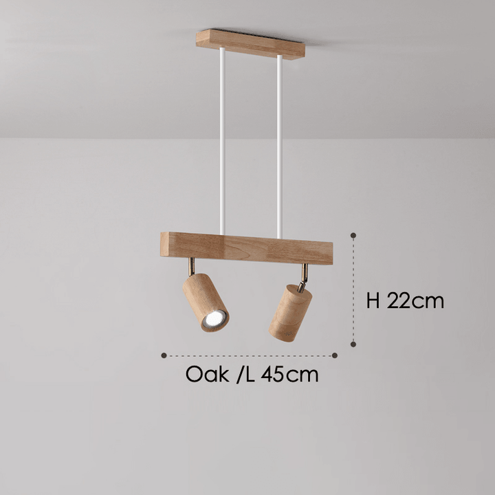 Treprodukt lampe justerbar med varmt lys og minimalistisk design | Skanto