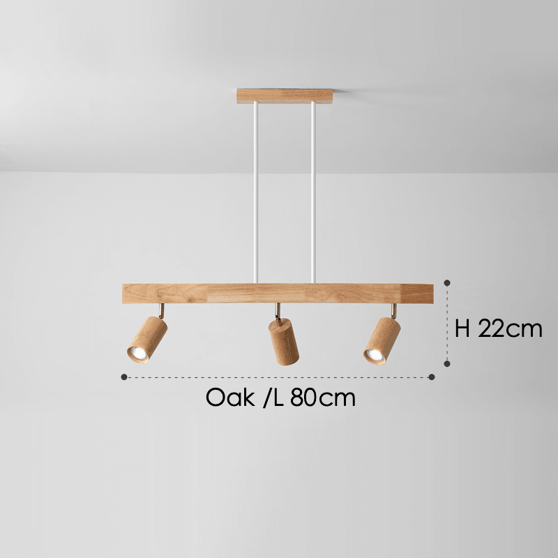 Skanto | Justerbar Tre Taklampe Minimalistisk Massivt Tre