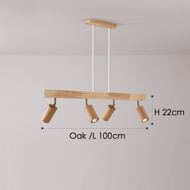 Skanto | Justerbar Tre Taklampe Minimalistisk Massivt Tre
