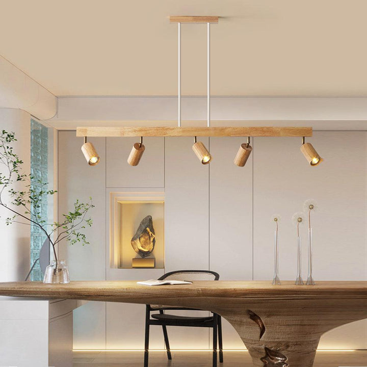 Skanto | Justerbar Tre Taklampe Minimalistisk Massivt Tre
