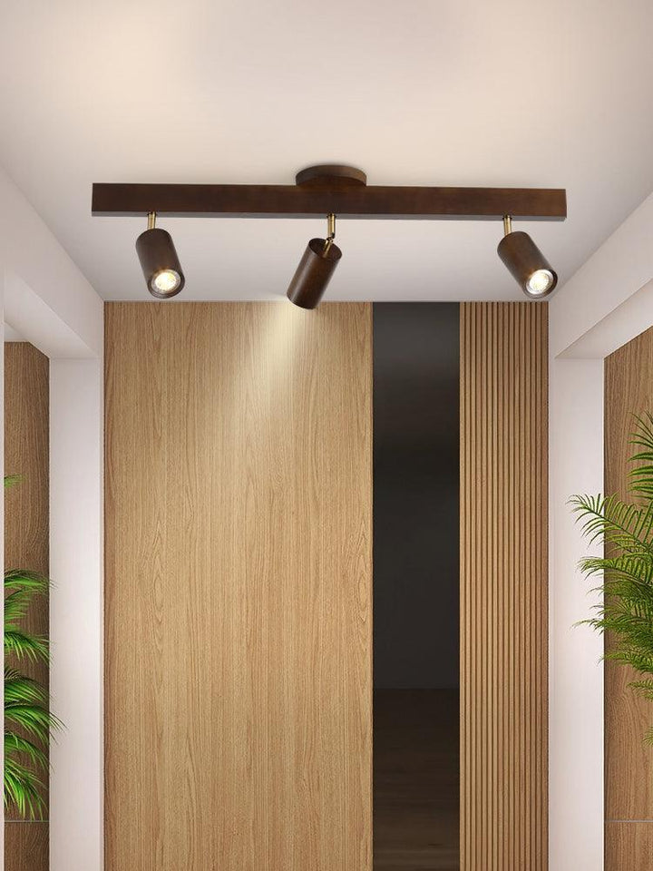 Skanto | Justerbar Tre Taklampe Minimalistisk Massivt Tre
