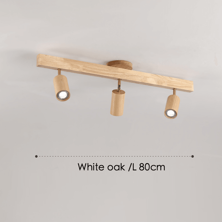 Skanto | Justerbar Tre Taklampe Minimalistisk Massivt Tre