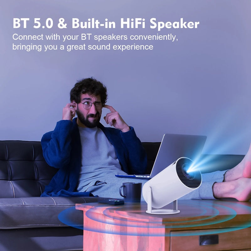 Skanto | Smart 4K Mini Projektor med Dual WiFi og Bluetooth-tilkobling