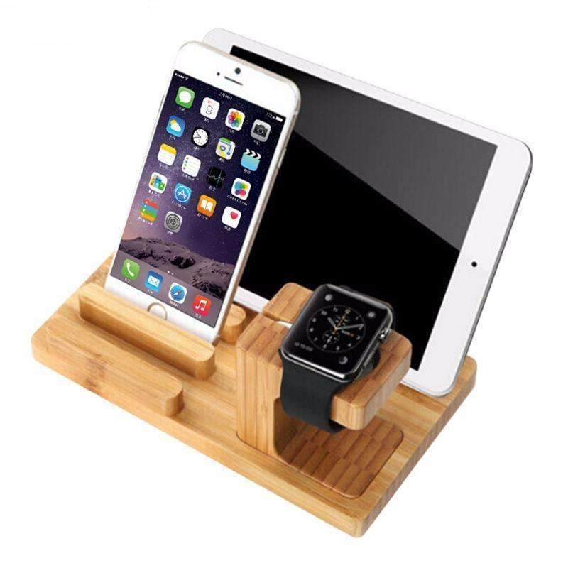 Skanto | Bambus Lader Holder Dock - Et Flott Sted å Oppbevare Gadgets!