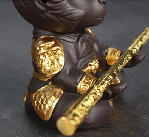 Skanto | Monkey King i Meditasjon Dekorativ Statue med Karakter