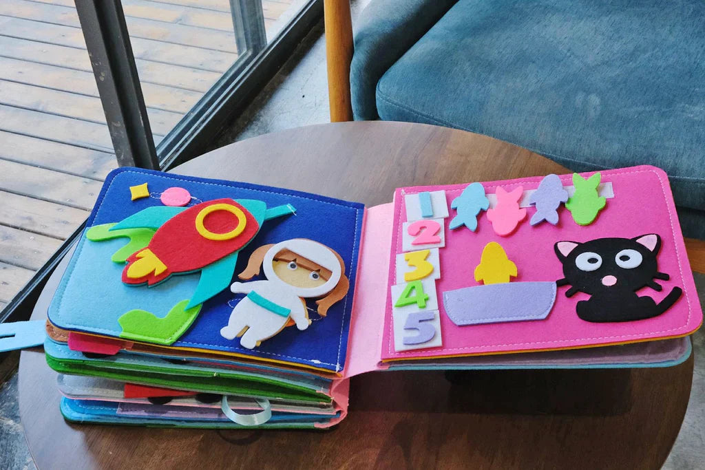 Norvo | Montessori Barnehage Trykkbrett | Lekfull Læringsopplevelse for din Baby - 3D Baby Eventyrbok