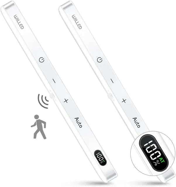 Bevegelsessensor skaplys batteri skjerm 60 LED berøringslysbar | Skanto