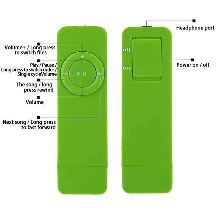 Skanto | MP3 Spiller U Disk Innspiller 8/16GB - Musikk med Tapfri HIFI Lyd