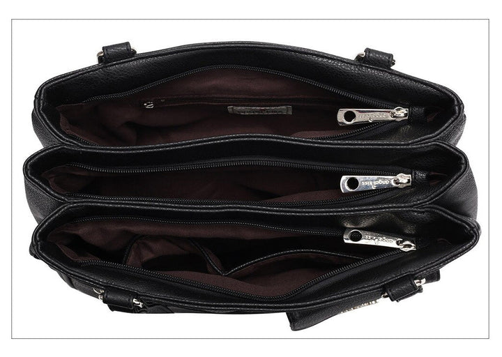Multi-Compartment Kvinners Skulder- og Crossbody Veske – FlexiCarry | Skanto